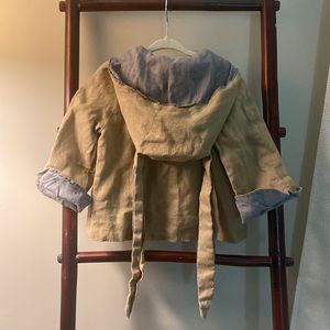 Little Goodall Linen Bunny Rabbit Jacket (Blue) 2T